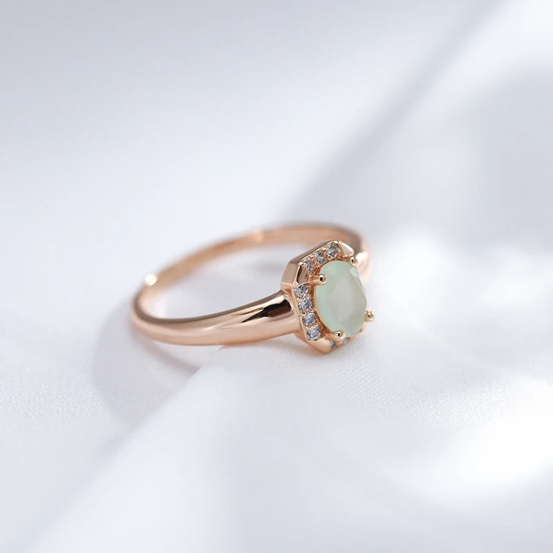 Trend Big Vintage Natural Glossy Metal Ethnic Bride Ring 018