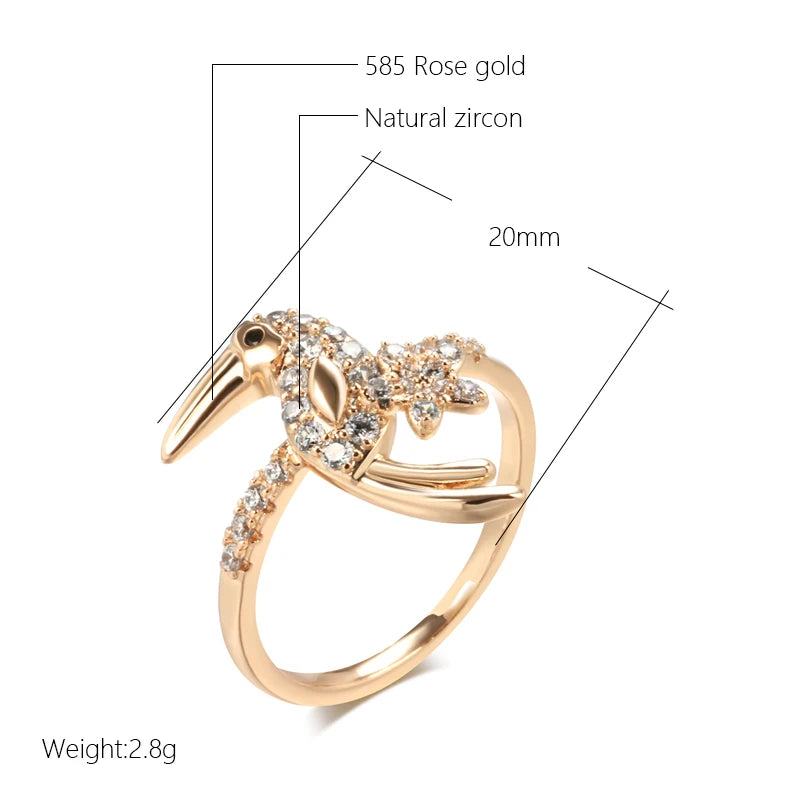 Trend Big Vintage Natural Glossy Metal Ethnic Bride Ring 039