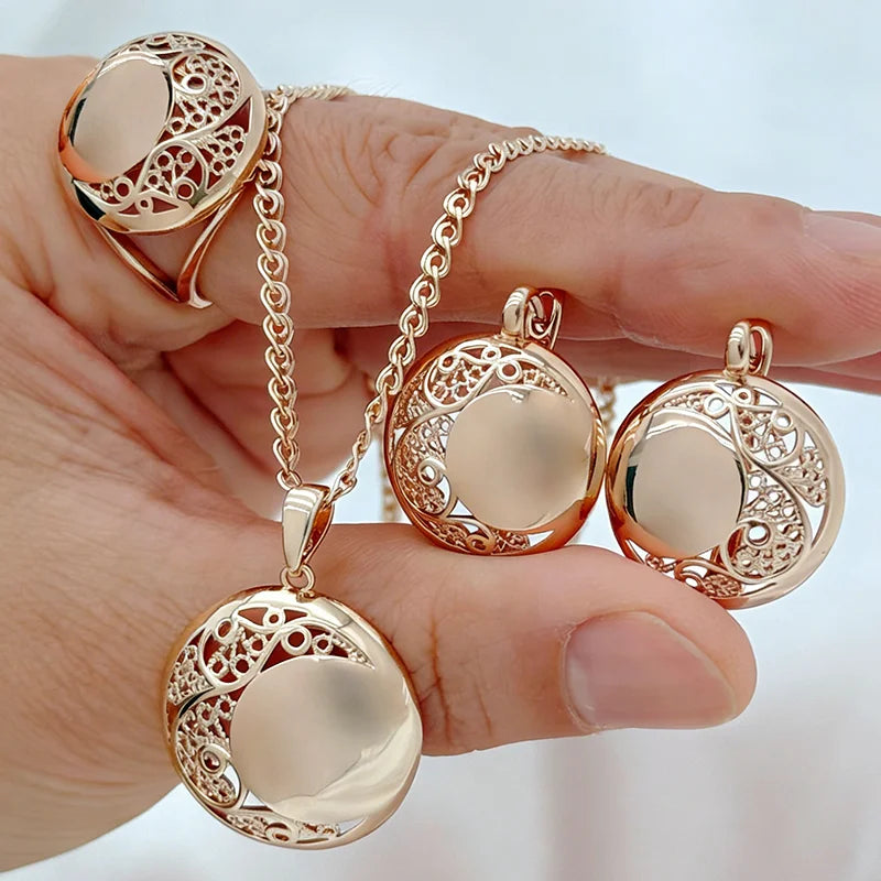 Natural zircon ring, earrings, and necklace set for women by Legacy Magics, featuring sparkling zircon stones and elegant jewelry design.