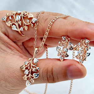 Natural zircon ring, earrings, and necklace set for women by Legacy Magics, featuring sparkling zircon stones and elegant jewelry design.
