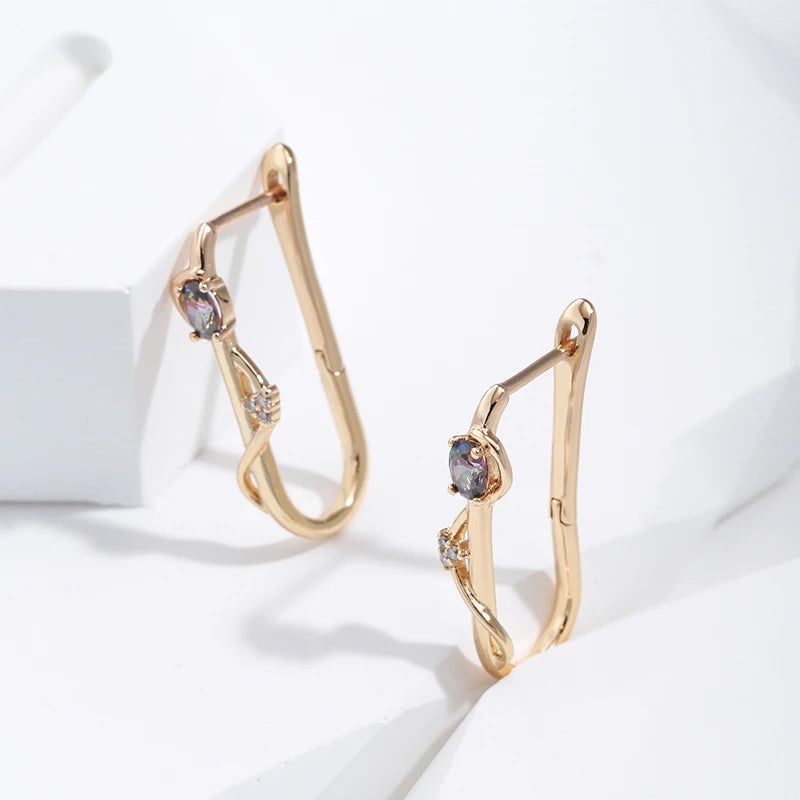High Quality Daily Fancy Gold Colour Earrings 024