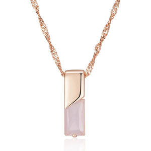 New Luxury Natural 585 rose Gold Pendant Necklace 009
