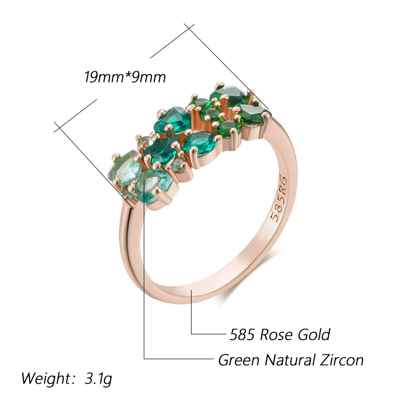Best Luxury Shiny Gift Natural  Ring For Women 044