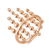 Trend Big Vintage Natural Glossy Metal Ethnic Bride Ring 090