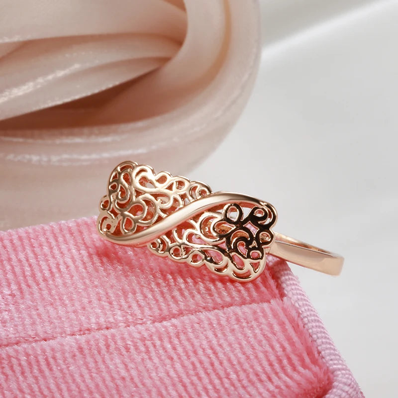Rose Ethnic Flower Gold Colour Boho Ring