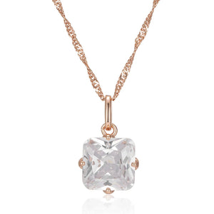 New Luxury Natural 585 rose Gold Pendant Necklace 013