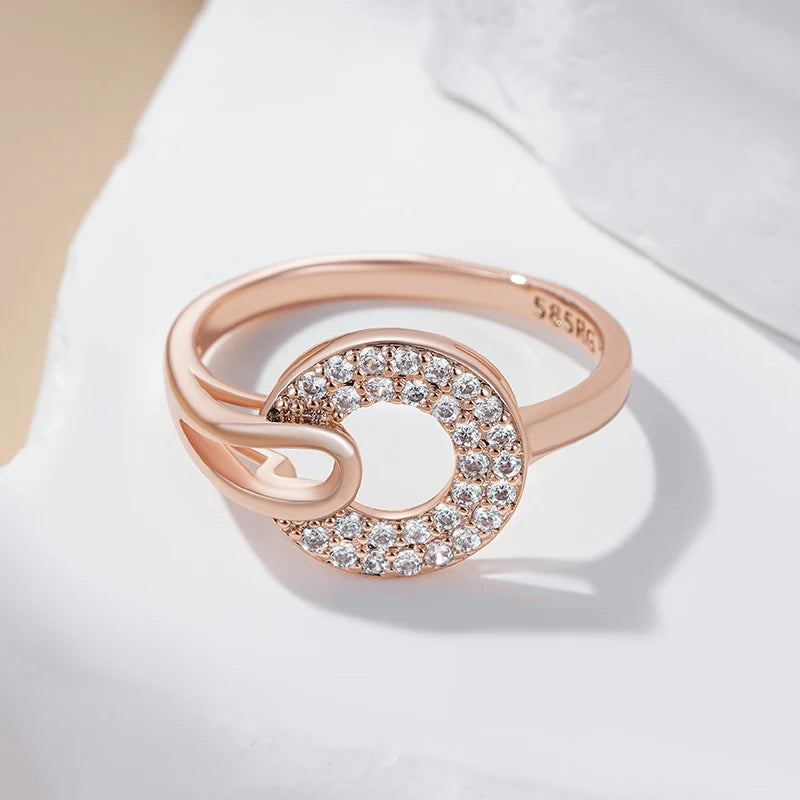 Luxury Full Shiny Natural Zircon Rings