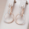 Hot 585 Rose Gold Color Long Drop Earrings