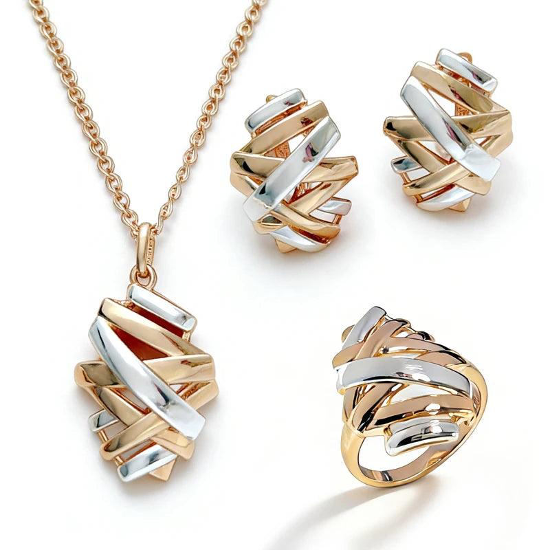Shiny 585 Rose Gold Color Women Fashion  High Quality Jewelry Set 005 - Legacy Magics