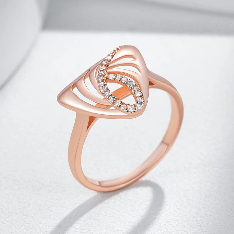 Trend Big Vintage Natural Glossy Metal Ethnic Bride Ring 052