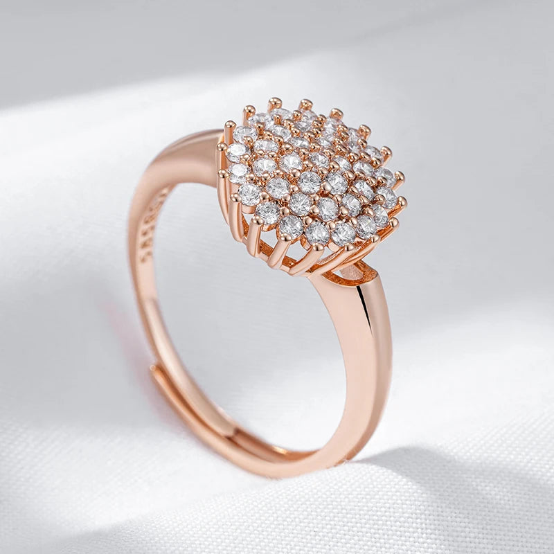 Best Luxury Shiny Gift Natural  Ring For Women 048