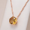 Fashion Round Light Brown Natural Zircon Pendant Necklace