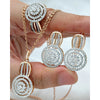 Natural zircon jewelry set for women featuring elegant earrings and a matching necklace, crafted by Legacy Magics.