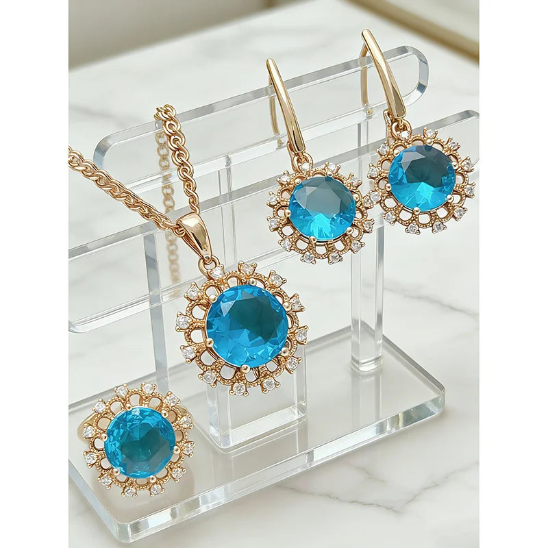 Shiny 585 Rose Gold Color Women Fashion  High Quality Jewelry Set 003 - Legacy Magics