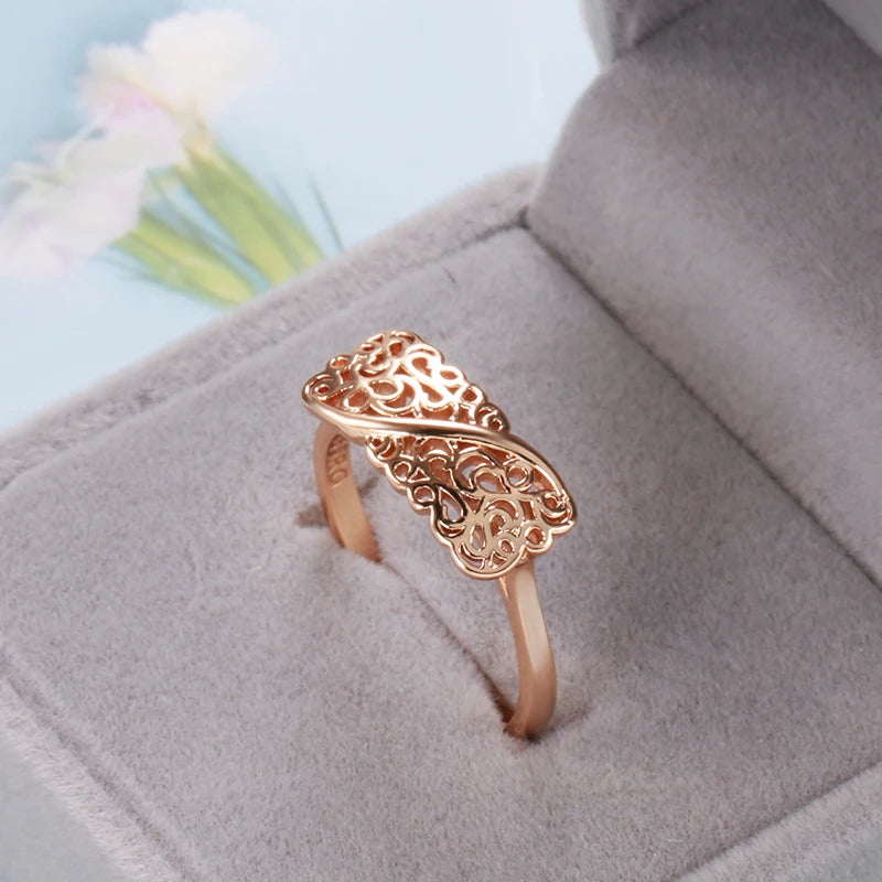 Rose Ethnic Flower Gold Colour Boho Ring