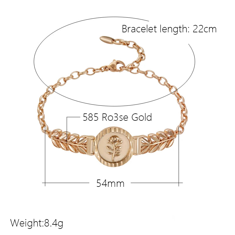Luxury Rose Gold Colour Ethnic Flower Bracelet