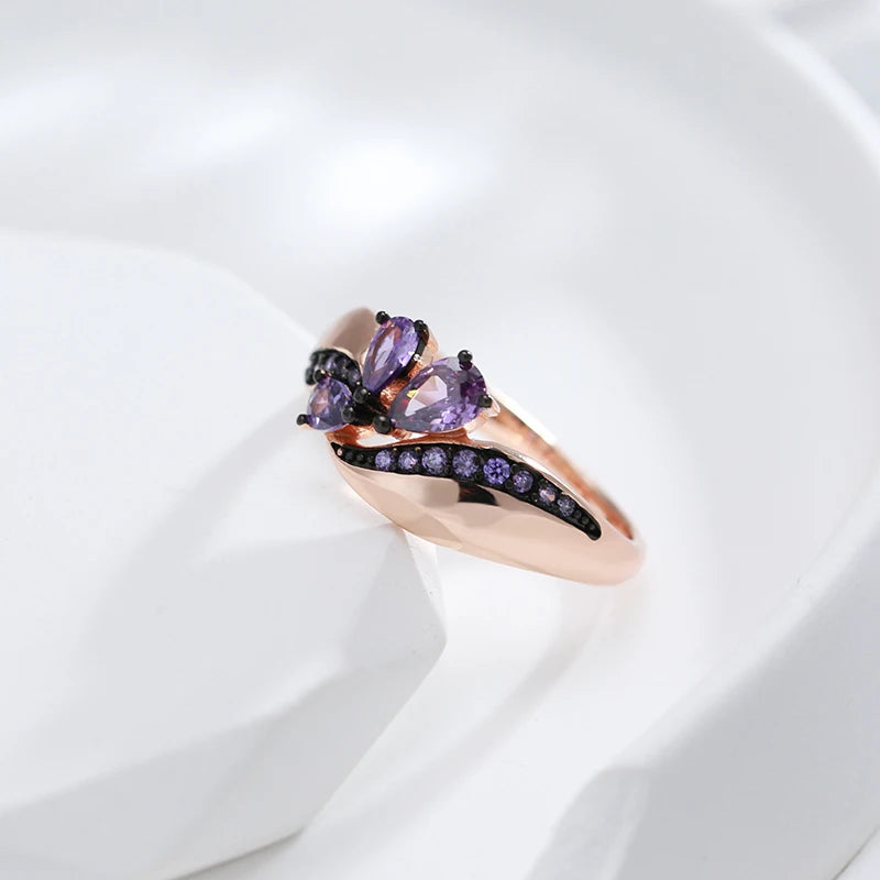 Best Luxury Shiny Gift Natural  Ring For Women 041