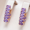 Hot Shiny Purple Natural Zircon Drop Earrings