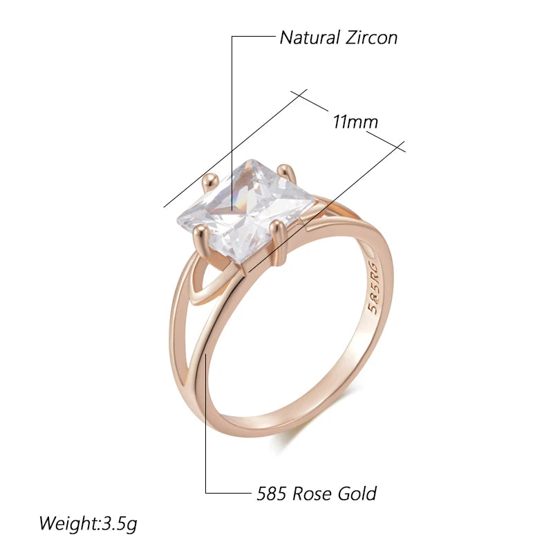 Trend Big Vintage Natural Glossy Metal Ethnic Bride Ring 042