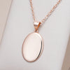 Hot Simple Oval Glossy Pendant Necklace