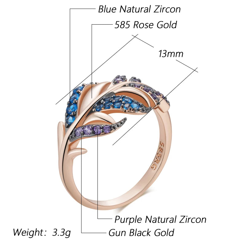 Trend Big Vintage Natural Glossy Metal Ethnic Bride Ring 008