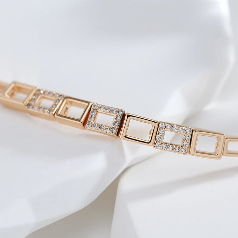 Fashion Gold Square Link Bracelet