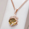 Brown Natural Zircon Pendant Necklace