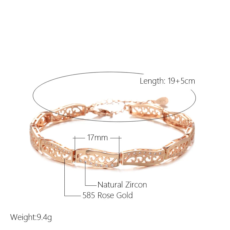 Fashion Rose Gold Ethnic Bride Bracelet