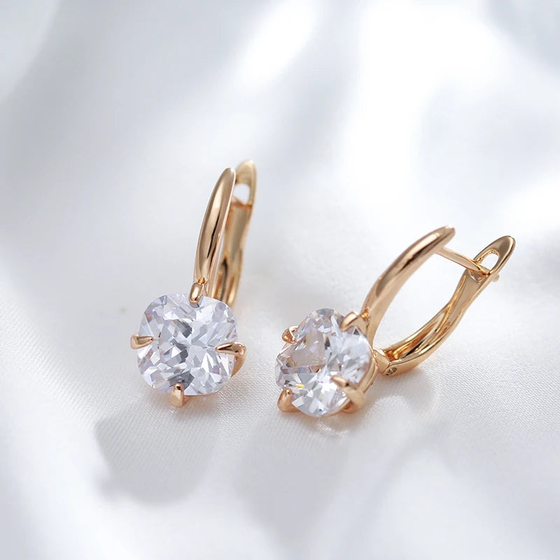 New Simple Square Natural Earrings