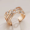 New Rose Gold Color Natural Zircon Big Rings