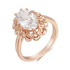 Trend Big Vintage Natural Glossy Metal Ethnic Bride Ring 099