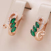 Luxury Green Natural Zircon Drop Earrings
