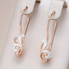 Hot Shiny Natural Flower Long Drop Earrings