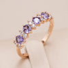 Sparkling Purple Natural Zircon Ring