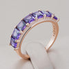 Shiny Square Purple Best Gift Ring