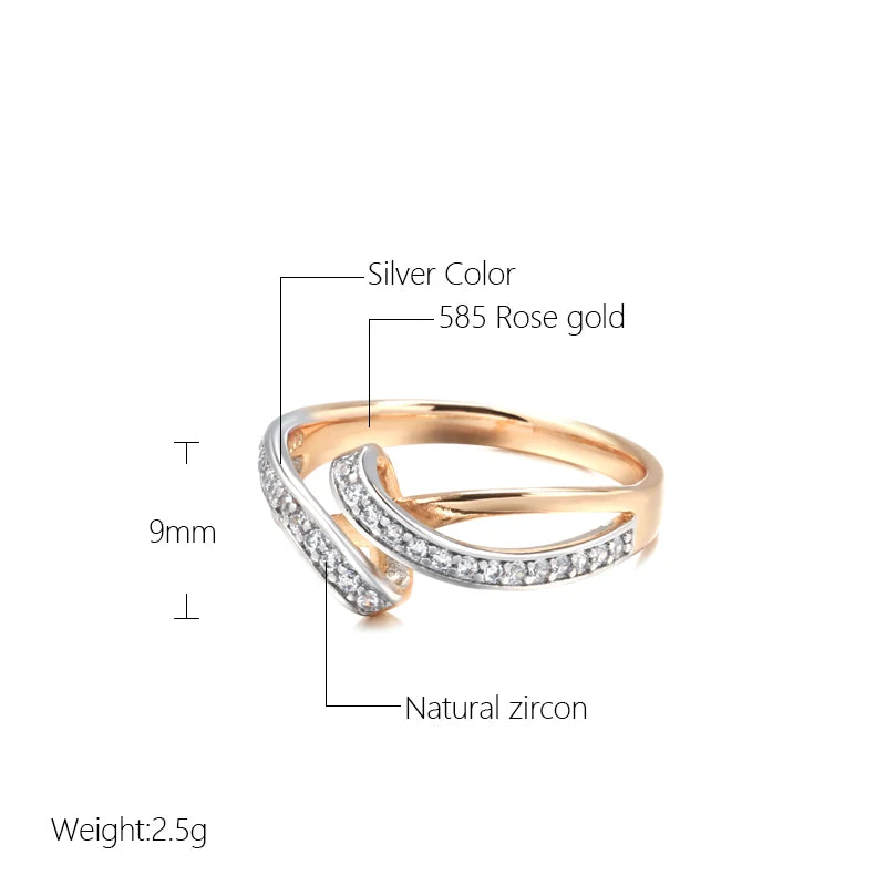 Fashion Natural Unusual Geometric Bend Fine Rings