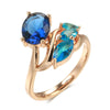 Trend Big Vintage Natural Glossy Metal Ethnic Bride Ring 024