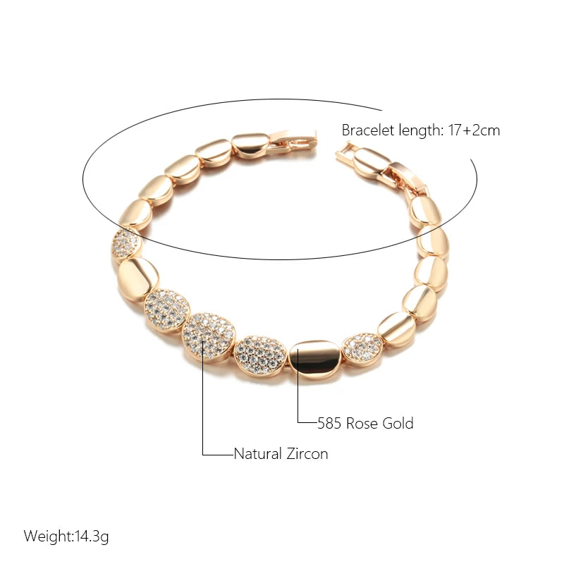 Fashion Oval Link Luxury Natural Fine Bracelets