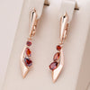 Fashion Rose Gold Colour Long Dangle Earrings