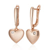 Unusual 585 Rose Gold Color Cross Earrings 001 - Legacy Magics