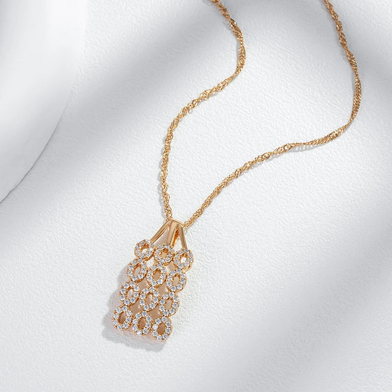 Unique Ethnic Bride Retro Square Wide Pendant Necklace