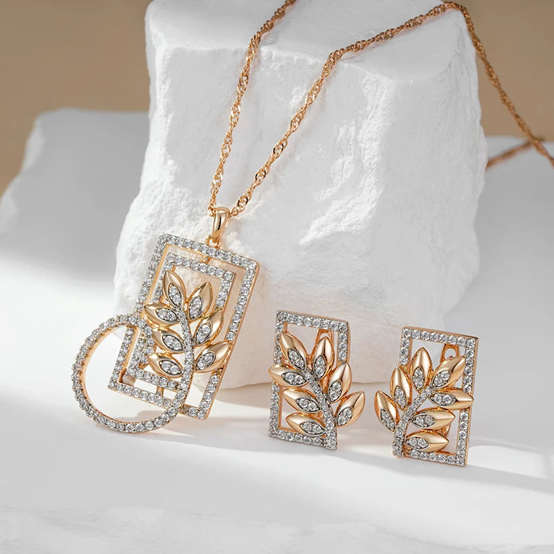 New Fashion Square Wide Crystal Flower Drop Earrings