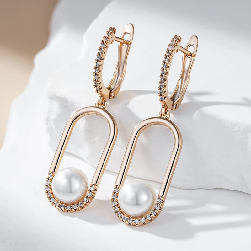 Luxury Pearl Long Drop Earrings