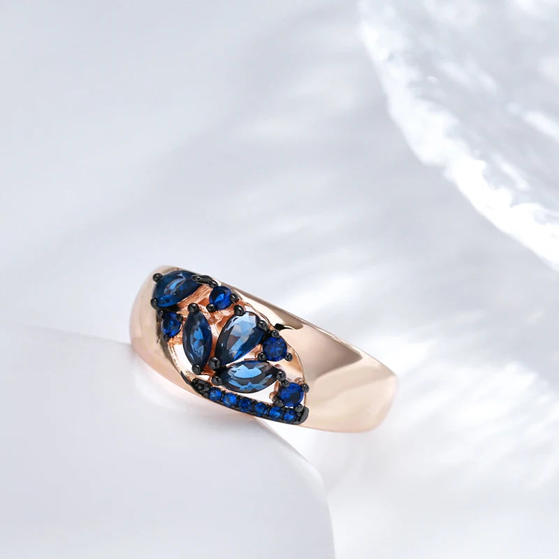 Luxury Quality Blue Natural Rings