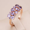 Hot Shiny Purple Natural Zircon Bride Wedding Rings
