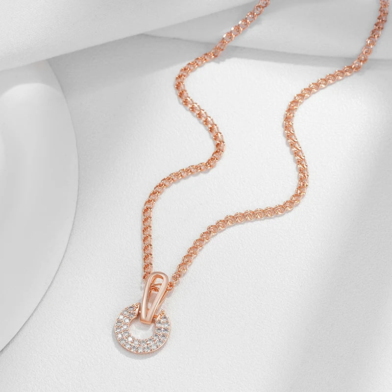 Luxury Full Shiny Natural Pendant Necklace