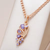 Hot Shiny Purple Butterfly Pendant Necklace