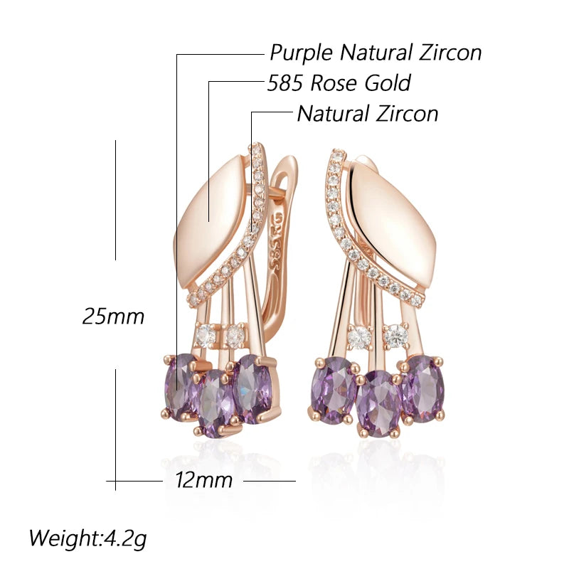Hot Shiny Purple Earrings