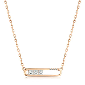 New Luxury Natural 585 rose Gold Pendant Necklace 010