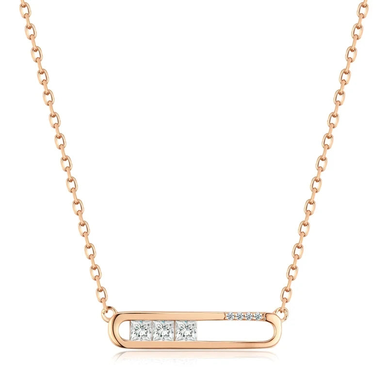 New Luxury Natural 585 rose Gold Pendant Necklace 010